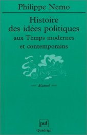 book Histoire des idées politiques aux temps modernes et contemporains  