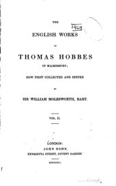 book The English Works of Thomas Hobbes of Malmesbury, Vol. 2: Of Liberty. Of Dominion. Of Religion