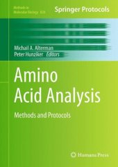 book Amino Acid Analysis: Methods and Protocols (Methods in Molecular Biology, v828)  