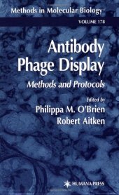book Antibody Phage Display: Methods and Protocols (Methods in Molecular Biology Volume 178)  