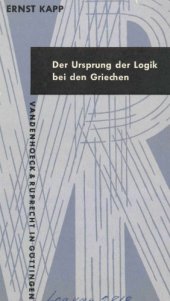 book Der Ursprung der Logik bei den Griechen  