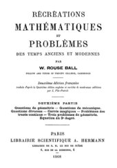 book Récréations mathématiques et problèmes des temps anciens et modernes, 2e partie  