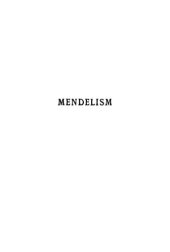 book Mendelism, Second Edition  