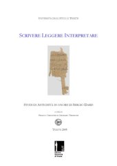 book Scrivere Leggere Interpretare. Studi di antichità in onore di Sergio Daris  