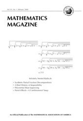 book Mathematics Magazine—Volume 81 issue 1-5, 2008