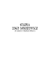 book Studia Lesco Mrozewicz ab amicis et discipulis dedicata  