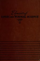 book Elements of Logic and Formal Science  