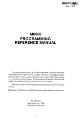 book M6800 Programming Reference Manual  