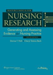 book Resource Manual for Nursing Research: Generating and Assessing Evidence for Nursing Practice, 9th Edition  