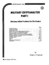 book Military Cryptanalysis