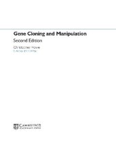 book Gene Cloning and Manipulation