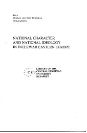 book National Character and National Ideology in Interwar Eastern Europe  