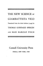 book The New Science of Giambattista Vico: Translated from the Third Edition (1744)  