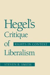 book Hegel's Critique of Liberalism: Rights in Context  