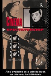 book Cinema and Spectatorship (Sightlines)  