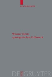 book Werner Elerts apologetisches Frühwerk