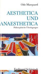 book Aesthetica und Anaesthetica. Philosophische Überlegungen  