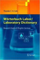 book Wörterbuch Labor Laboratory Dictionary: Deutsch-Englisch English-German  