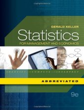 book Statistics for Management and Economics, Abbreviated Edition (with Essential Textbook Resources Printed Access Card)  