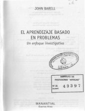 book El aprendizaje basado en problemas. Un enfoque investigativo  
