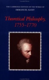 book Theoretical Philosophy, 1755-1770