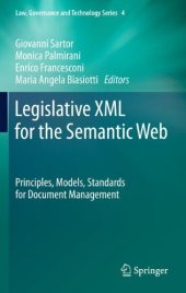 book Legislative XML for the Semantic Web: Principles, Models, Standards for Document Management 