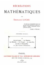 book Récréations mathématiques, volume 2