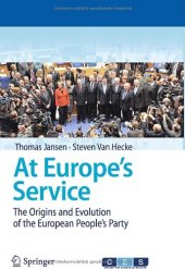 book At Europe's Service: The Origins and Evolution of the European People's Party    