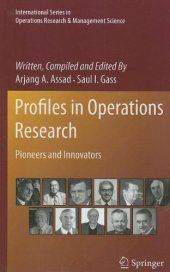 book Profiles in Operations Research: Pioneers and Innovators 