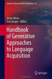 book Handbook of Generative Approaches to Language Acquisition