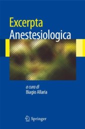 book Excerpta Anestesiologica: Volume 1