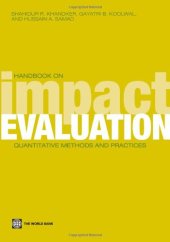 book Handbook on Impact Evaluation: Quantitative Methods and Practices 