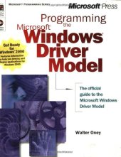 book Programming the Microsoft Windows Driver Model 