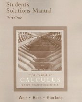 book Thomas' Calculus. SOLUTION MANUAL