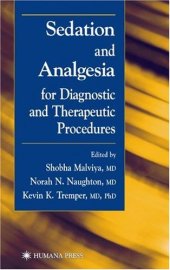 book Sedation and Analgesia for Diagnostic and Therapeutic Procedures