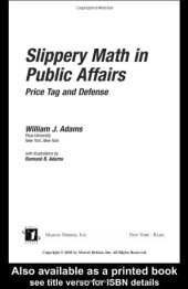 book Slippery math in public affairs: price tag and defense    