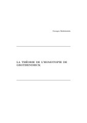 book La Théorie de l'Homotopie de Grothendieck