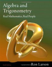 book Algebra and Trigonometry: Real Mathematics, Real People    