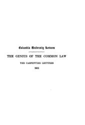 book The Genius of The Common Law