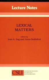 book Lexical Matters