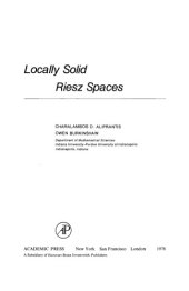 book Locally Solid Riesz Spaces (Pure and Applied Mathematics (Academic Press), Volume 76)