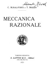 book Meccanica razionale