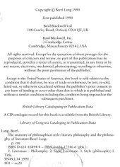 book The Anatomy of Philosophical Style: Literary Philosophy and the Philosophy of Literature