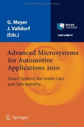 book Advanced Microsystems for Automotive Applications 2010: Smart Systems for Green Cars and Safe Mobility