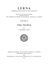 book Lerna: A Preclassical Site in the Argolid, vol. II, The People