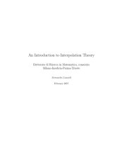 book An Introduction to Interpolation Theory