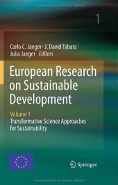 book European Research on Sustainable Development: Volume 1: Transformative Science Approaches for Sustainability