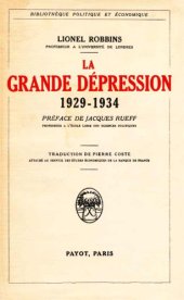 book La grande dépression, 1929-1934. Préface de Jacques Rueff