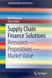 book Supply Chain Finance Solutions: Relevance - Propositions - Market Value