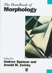 book The Handbook of Morphology (Blackwell Handbooks in Linguistics)